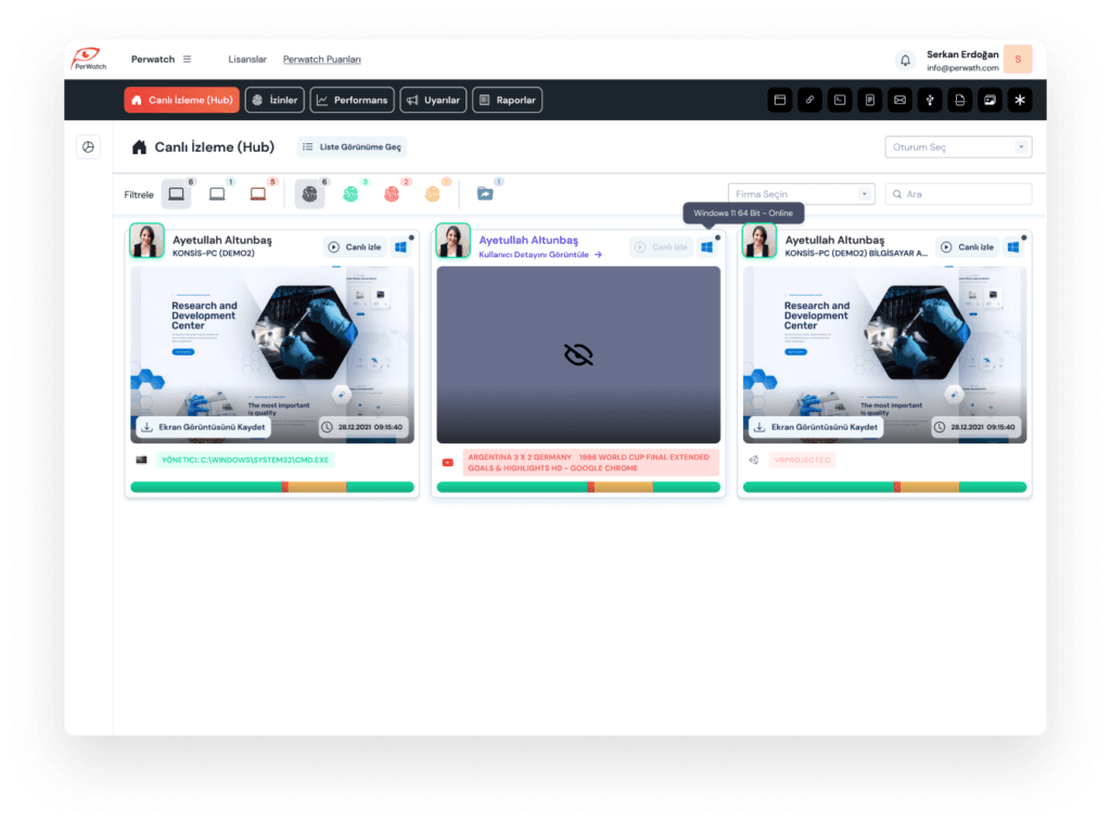 Perwatch Hub Dashboard